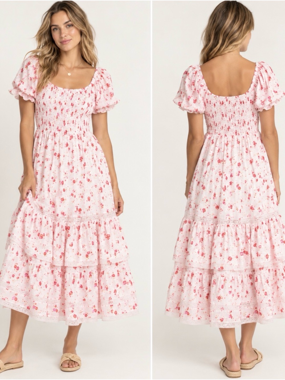LoveShackFancy x Target Cosette Floral Smocked Midi Dress- SM